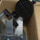 VEVOR Commercial Waffle Maker, 1300W Round Waffle Iron, Non-Stick Rotatable Waffle Baker Machine With 122-572 Temp Range and Time Control, Teflon-Coated Baking Pan Stainless Steel Body 120V