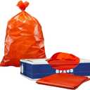 Plasticplace 55-60 gallon Trash Bags  1.2 Mil  Orange Heavy Duty Garbage Can Liners  38 x 58 (50 Count)
