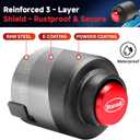 Trailer Lock Fits 2 5/16 Inch Coupler, Upgraded Heavy-Duty Steel Hitch Lock, Anti-Theft & Pry-Resistant for RV, Boat, Cargo Trailer (Red)