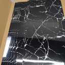 Peel and Stick Backsplash Marble Tiles for Kitchen Bathroom, 10 Pieces 23.6" x 11.8" PVC Waterproof Wall Backsplash Tiles, Bathroom Wall Marble Tile Stickers (Black Marble) (Black Marble)