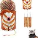 Yarn Bowls for Crocheting Knitting Cat Yarn Bowls with Knitting Accessories (5PCS Knitting Needles)