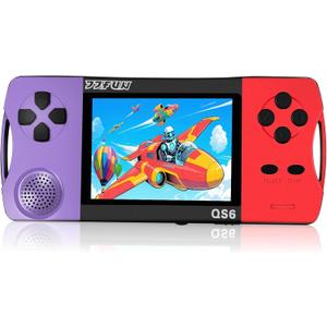 Retro Handheld Games for Kids, Built-in 216 Video Games, Rechargeable, 3.2 Inch Screen Portable Handheld Game Console, Travel-Friendly Arcade Toy Gift, Birthday & Holiday Present for Kids 4-8 (Purplered)