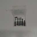 6 Packs Combination Drill & Taps Bit Set, Screw Tapping in SAE Size 6-32nc 8-32nc 10-32nc 10-24nc 12-24nc 1/4-20nc with Anti-Rust Black Coating, 1/4 Hex Shank and Storage Case