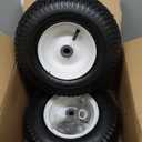 Parts Camp 13x5.00-6 Tire and Wheel Pneumatic Lawn Mower Tires with 3/4" Bearing and 3" to 4.5" Centered Hub, for 13x5x6 Riding Mowers (2 Packs)