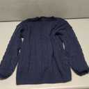 CHARTOU Women's Winter Chunky Cable Knit Long Skirt 2 Piece Outfit Sweater Sets (Small, Navy)