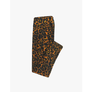 Lularoe Tall Curvy (TC fits Sizes 12-18) Leopard Animal Print Black Brown Buttery Soft Adult Leggings, Pack Of 2