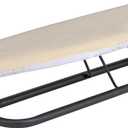 Household Essentials Accessory Sleeve Ironing Board, Plastic top, Foam Pad and Natural Cotton Cover, Heat-Resistant, Compact and Easy to Use, Matte Black Frame