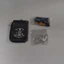 Goth Skeleton Lanyard Wallet with ID Badge Holder, Small RFID Wallet Women Keychain Wristlet, Slim Credit Card Holder with Zipper Pocket Phone Lanyard Wrist Strap Name Tag Office Teacher Gift