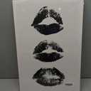 Stylish Black Lips Print for Wall Art Decor - Ideal for Powder Rooms, Dorm Rooms and Bedrooms, Preppy Black Lips Wall Poster for Women with Trendy and Stylish Designs
