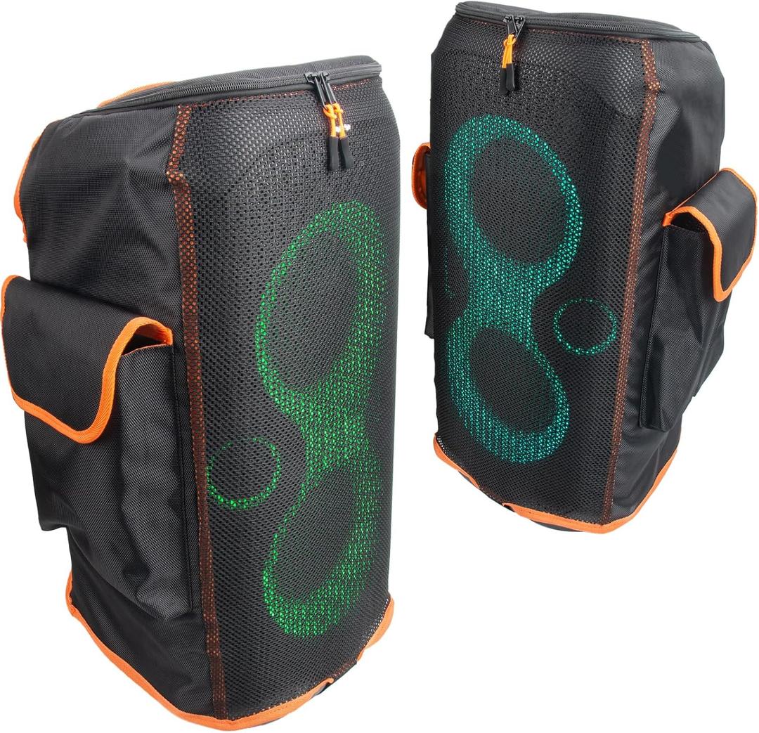 Protective Cover for PartyBox 110 Speaker Double-Layer Shield, Scratch-Resistant, Dust proof Shell, Custom Fit Speaker Jacket, Breathable Mesh Sleeve, w/2 Storage Pockets (partybox 110)