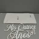 Mis Quince Años Sign Quinceañera Decorations 15th Birthday Quinceañera Party Backdrop Wooden Banner Wall Decor Sign White Mis Quince Años Birthday Gift for Wall Bedroom Photo Booth Decor Gift