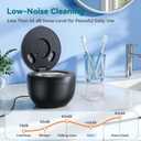 Dental Ultrasonic Retainer Cleaner Machine - 45kHz Dental Cleaning Pod with 4 Modes, Digital Timer & 200ML Capacity for Denture, Mouth Guard, Aligner, Night Guard, Braces, Toothbrush Head & Jewelry, Black