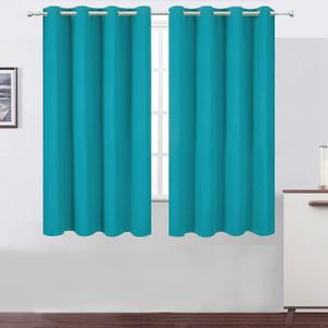 LEMOMO Teal/Turquoise Kids Blackout Bedroom Curtains/52 x 63 Inch/Set of 2 Panels Thermal Insulated Living Room Curtains
