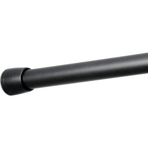 iDesign Cameo Metal Tension Curtain Rod for Bathtub, Shower Stall, Closet, Doorway, Expandable 50-87, Matte Black iDesign Cameo Metal Tension Curtain Rod for Bathtub, Shower Stall, Closet, Doorway, Expandable 50-87, Matte Black
