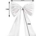 Large Bow Decor for Room, Large White Bow Birthday Party Backdrop, Wall and Door Decorations for Birthday, Wedding, Bridal Shower, Coquette Theme (White)