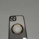 Misscase for iPhone 14 Plus Magnetic Glitter Case Compatible with MagSafe,Full Protection Slim Shockproof Anti-Scratch Case with Camera Lens Protector Logo View Dust-Proof Net for Women Black