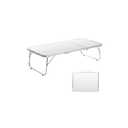 Moosinily Small Camping Table 3FT Folding Picnic Table Foldable Low Camp Table Portable Short Aluminum Outdoor Floor Short Beach BBQ White 35.2×15.7 inch