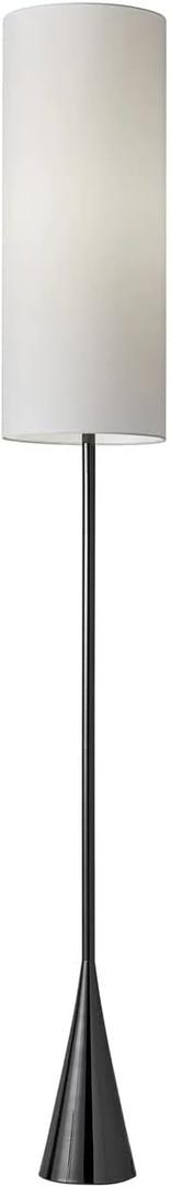 Adesso 4029-01 Bella Floor Lamp, 74 in, 100W Incandescent, Black Nickel, 1 Tall Light