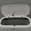 funest Bathroom Trash Can, 3.3 Gallon Slim Trash Can with Lid, Adsorption Garbage Can with Press-Top Lid, Small White Narrow Plastic Trash Bin for Bathroom, Office, Bedroom, Living Room