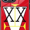 Red Double-Star Hunter License Anime Glass Slim Cover for iPhone 17 Pro