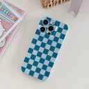Akeivare for iPhone 14 Pro Max Case Cute Checkerboard Checkered Pattern Trendy Slim Fit TPU Silicone Aesthetic for Women Girl Shockproof Full Camera Protection Cover - Colorful