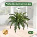 27IN Artificial Hanging Ferns,Large Boston Fake Ferns 25 Branches,Artificial Silk Green Plant for Outdoor Home Garden Porch Decor(Pack of 4) (25br4pcs-Green)