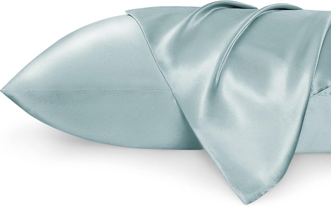 Bedsure King Size Satin Pillowcase Set of 2 - Ether Silky Pillow Cases for Hair and Skin with Envelope Closure, Similar to Silk Pillow Cases, Gifts for Women Men, 20x36 Inches