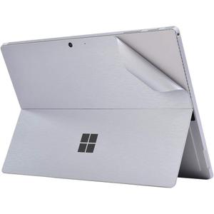 Skin Sticker for Surface Pro 7 / Pro 7 Plus / 7+ 12.3 Inch Back Decal, Ultra-Thin Vinyl Decorative Laptop Cover Protector Accessories(Metallic Brushed Silver).