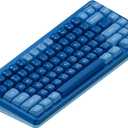 nuphy Halo75 V2 Mechancial Gaming Kyeboard,75% Wireless Hot Swappable Bluetooth Keyboard,83 Kyes RGB Backlit Keyboard,Support Bluetooth/2.4GHz/USB-C-Blue Blush Switch