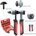 AOBEN Rivet Nut Tool Kit, Nutsert Gun Kit, Upgraded Rivnut Tool with 10 Metric and SAE Madrels, 100 Pcs Rivnuts, and Rugged Carrying Case