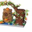 Cute Capybara Model Micro Mini Building Block Set with Flowers for Birthday Gifts Decorations Frame Pen Holder & a Gift Filled with Joy