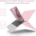 Anban Compatible with MacBook Pro 13 inch Case 2025 2024 2023 M2 2022-2016 M1 A2338 A2251 A2289 A2159 A1989 A1708 A1706, Plastic Laptop Hard Shell Case +Keyboard Cover +Screen Protector, Baby Pink
