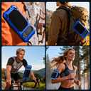 Google Pixel 10 Pro XL/9 Pro XL Metal Case with Camera Cover Kickstand, Built-in Tempered Glass Screen Protector, Heavy Duty Military Grade Shockproof Full Body Case 2025 (Blue)