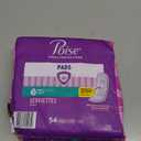 Poise Incontinence & Postpartum Pads for Bladder Leaks, 3 Drop Light Absorbency, Regular Length, 54 Count