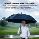 Golf Umbrella Large 54/62/68/72 Inch, Extra Large Oversize Double Canopy Vented Windproof Waterproof Umbrella, Automatic Open Golf Umbrella for Men and Women and Family.
