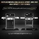 69787 Grill Burner Replacement for Weber Spirit 300, GS4 Grill Parts for Spirit 3 Burner Grills, Spirit E/S-310 E/S-330 (2013 and Newer), 18 Inch SUS304 Grill Burner for Weber Spirit II E-310