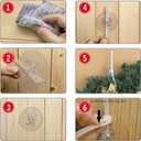 2 x 10 PCS Valentine's Day Garland Hangers for Mantle, Adjustable Garland Round Adhesive Hook for Fireplace, Stocking 10" Releasable Zip Ties Clips Wreath Holder for Door Frame, Furniture Straps