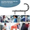 KEINE MARKE Back and Neck Massager Trigger Point Massage Tools Massage Cane for Pain Relief and Self Massage Hook Therapy Handheld Back Neck Shoulder Massager Gift for Women & Men Black