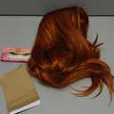 Ginger Wig with Bangs for Women  Long Straight Heat Resistant Synthetic Wig for Daily Use, Party, Halloween, Cosplay  24 Inch Ginger Wigs for Girls