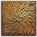 Abstract Art Oil Paintings on Canvas metal golden Gradient color Abstract Artwork Modern Home Decor Canvas Wall Art Ready to Hang for Living Room Bedroom 24x24inch (YS105)