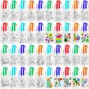 BBTO 100 Pcs Coloring Goodie Bags Cute Cartoon Reusable Party Favor Paint Non Woven Goodie Bags for Kids Birthday Party Art DIY Crafts Supplies, 20 Styles