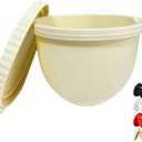 Silicone Mixing Bowl Liners, 5 Quart Silicone Mixer Bowl Insert with Lids, Heat Resistant, Easy Clean, Non-Slip and Noise Reducing Baking (Beige)