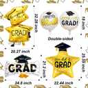 2 x 7 PCS Graduation Balloons, Congrats Grad Balloons Graduation Cap Balloon Diploma Balloon for College High School Graduation Party Decorations 2026 Indoor Outdoor
