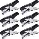 Yexiya Heavy Duty Plier Stapler Heavy Duty Office Hand Held Stapler Effortless 50 Sheet Capacity Desk Good for Stapling Home Warehouse School, Black(6 Pcs)