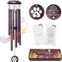 Pet Dog Memorial Gifts for Loss of Dog, 25 inch pet Memorial Wind Chimes, Loss of Dog Sympathy Gift, Dog Remembrance Gift, Bereavement Gifts Dogs, in Memory of Dog Wind Chimes for Outside Garden, Bronz