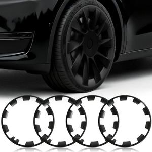 Wheel Rim Protect for Tesla Model Y 20" 2020-2024, Matte Black, 4Pcs, 2020-2024 Model Y 20in