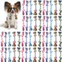 Qianyu 50 PCS Puppy Chew Toy Knot Rope Dog Toys Dental Dog Teething Chew Ropes Multi Color Cotton Interactive Toys Chewers Supplies for Small and Medium Dogs Pet Boredom