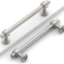 10 Pack 5"(128mm) Brushed Satin Nickel Cabinet Pulls Kitchen Cabinet Handles Cabinet Hardware Nickel Drawer Pulls for Cupboard CK0081