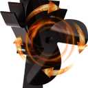 Tomersun 3 Blades Heat Powered Stove Fan for Wood/Log Burner/Fireplace (Large)