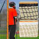 Velocity Heavy Duty Black & White Lacrosse Net - Fits 6’x6’x7’ Goals - Weatherproof, UV Resistant 1000D High-Strength Polyester - Comes with 100+ Feet of Lacing Cord and 4 Quick Ties, 7MM